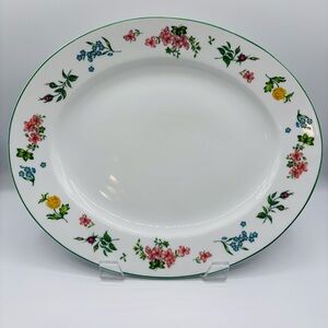 Le Cordon Bleu La Soupière Provençal Oval Floral Porcelain Severing Platter 14”